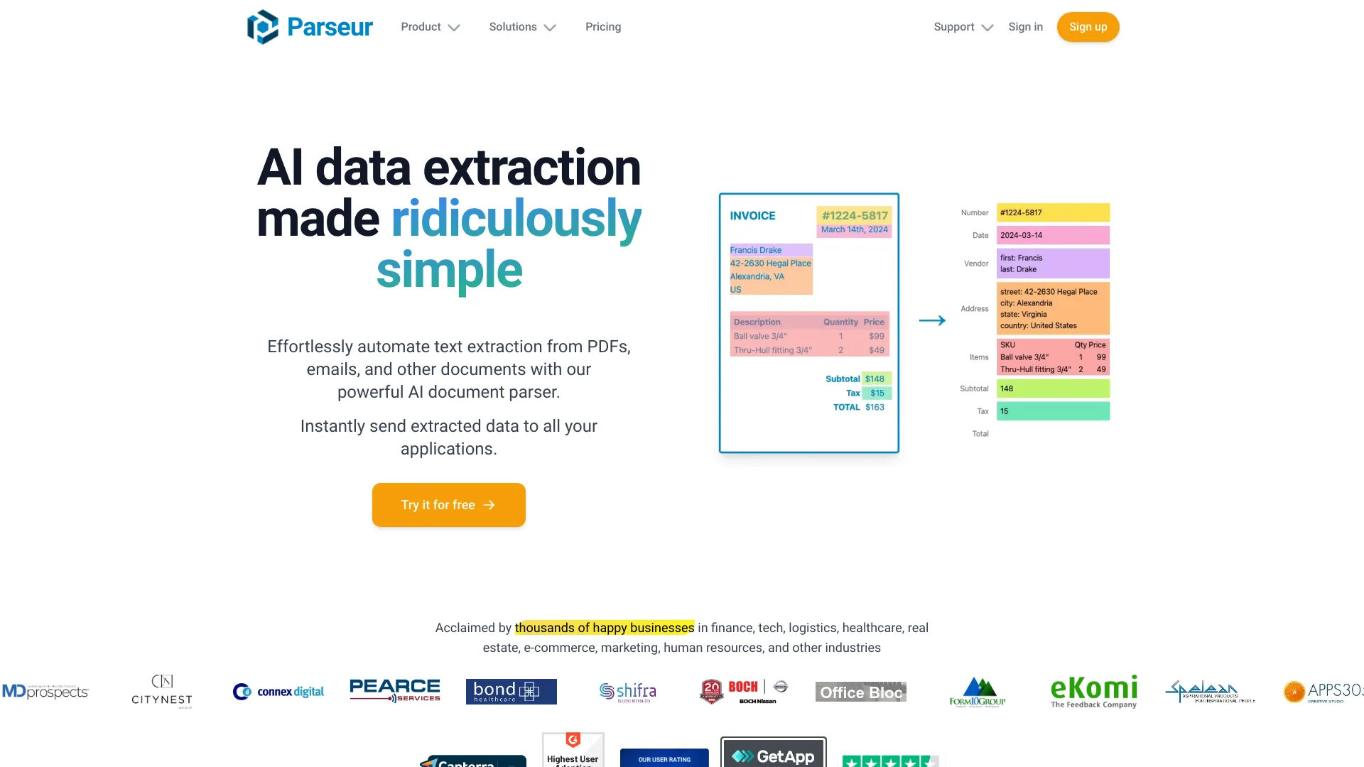 Parseur screenshot