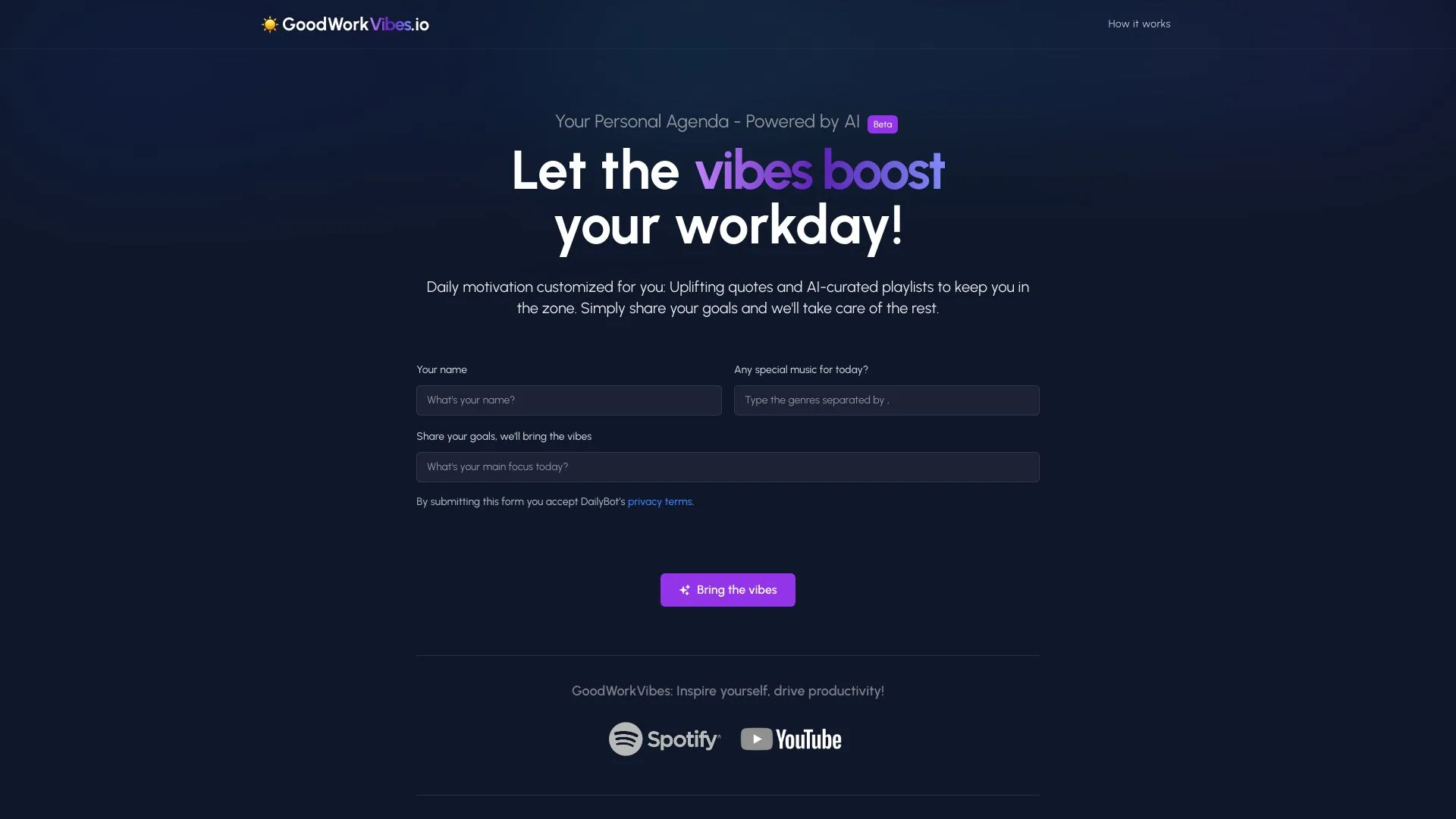 GoodWorkVibes screenshot