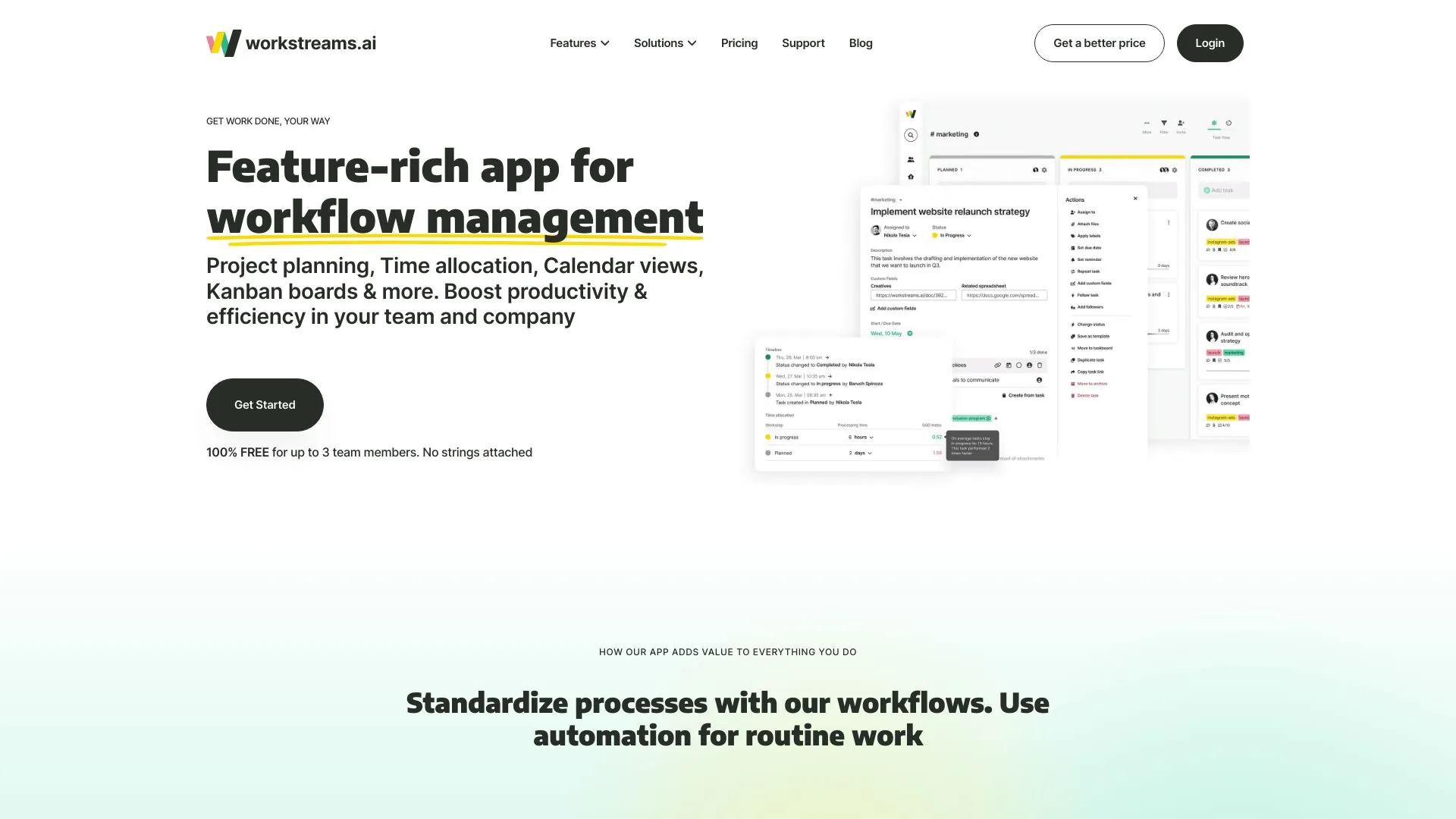 Workstreams.ai screenshot