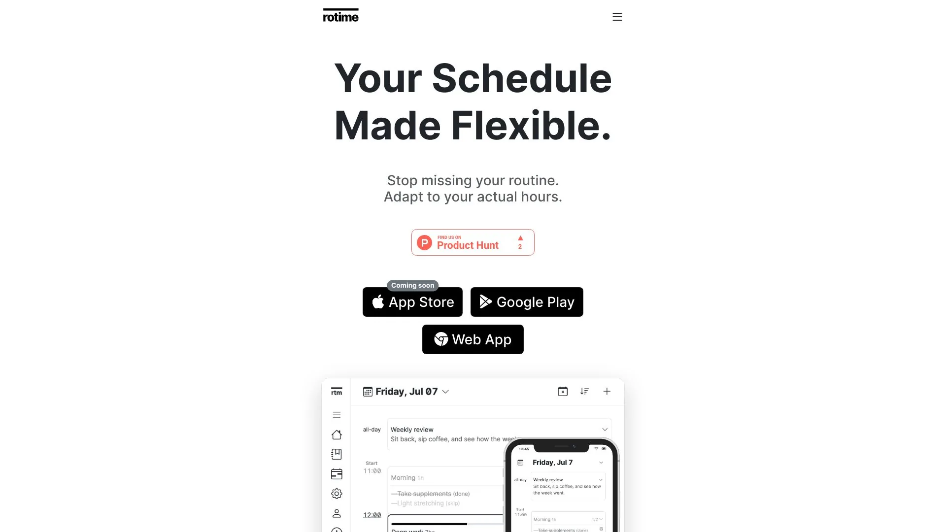 rotime screenshot