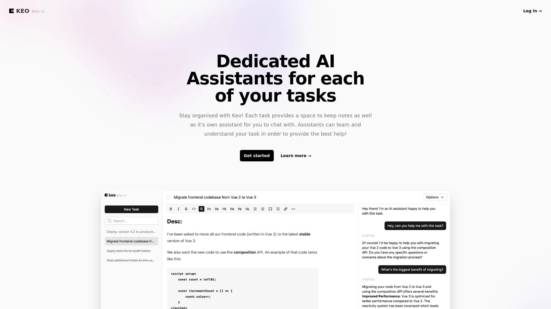 Keo Task Management screenshot