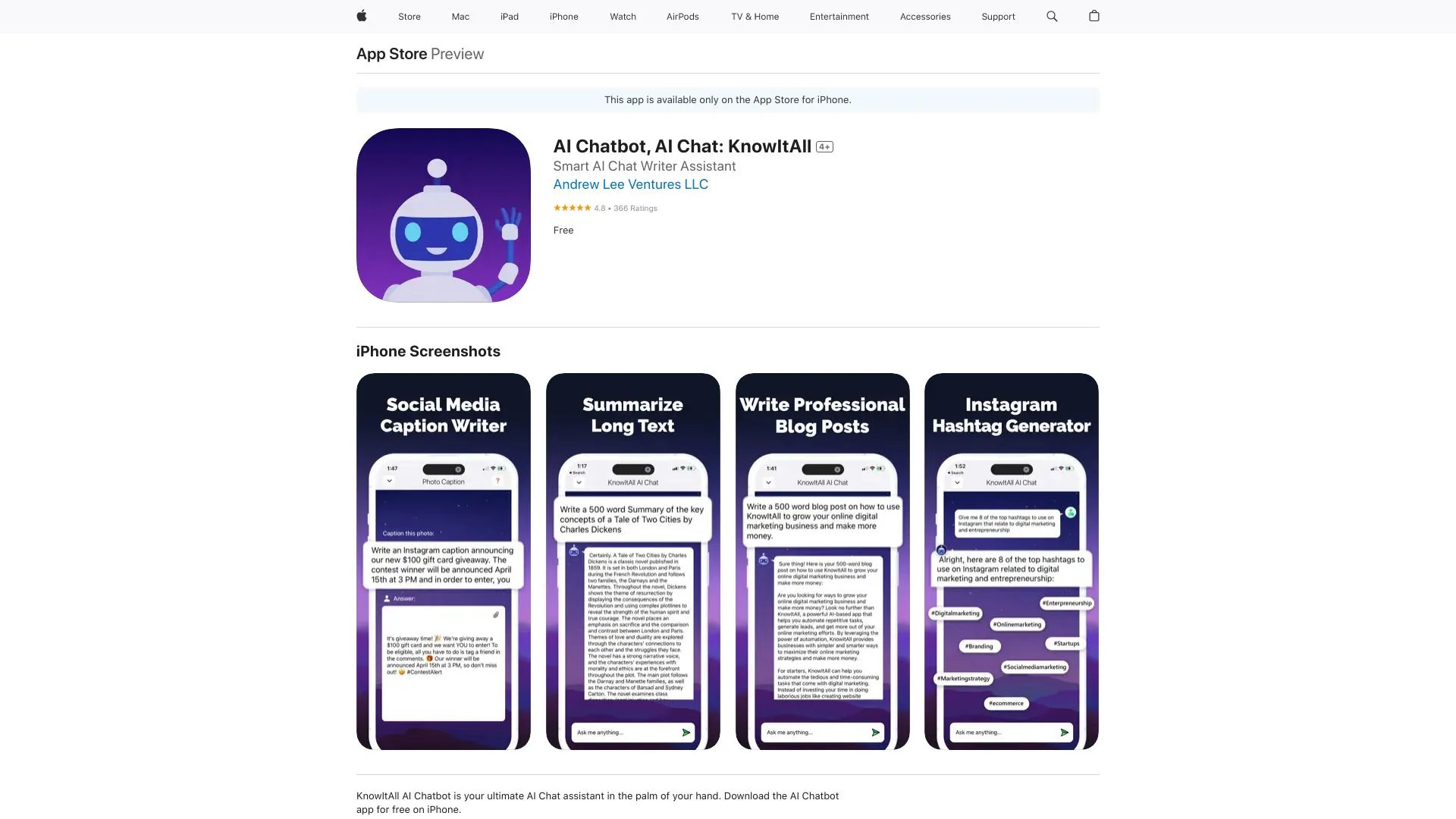 KnowItAll AI screenshot