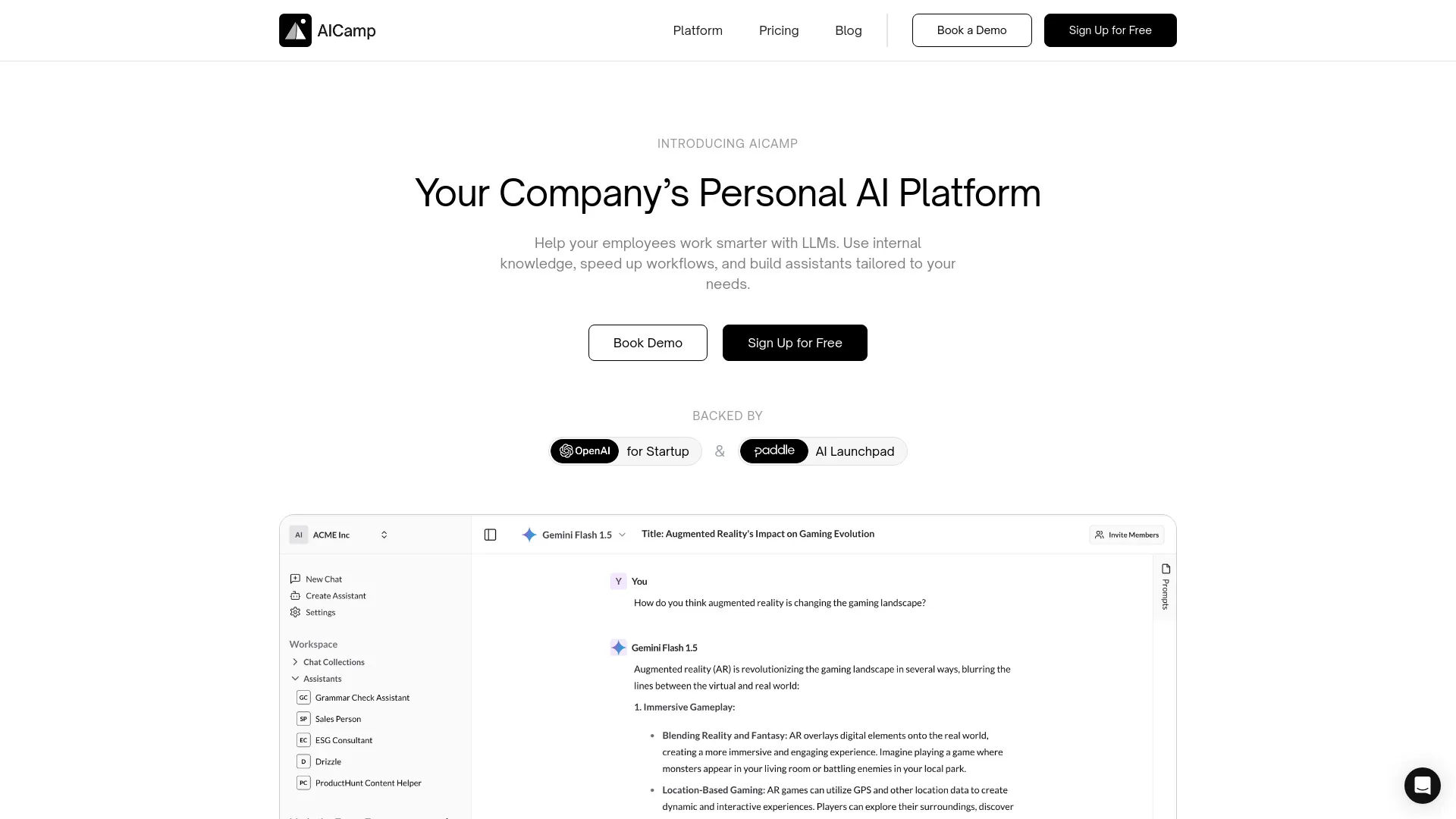 AICamp screenshot