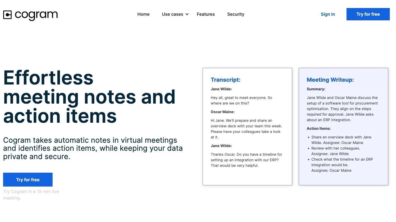 Cogram screenshot