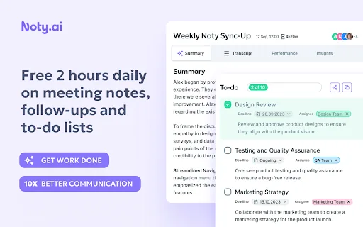 Noty.ai screenshot