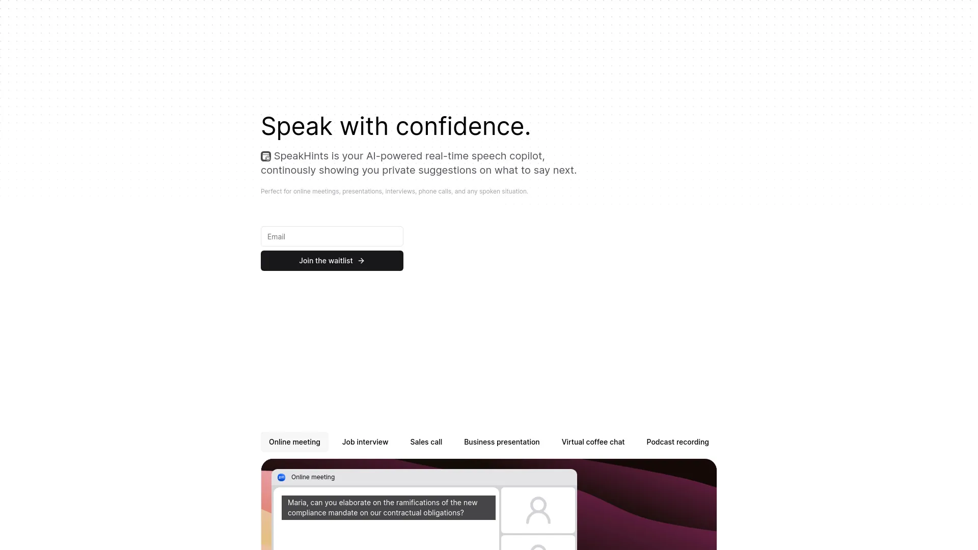 SpeakHints screenshot