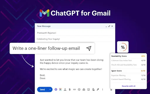 Gmail Smart Assistant screenshot