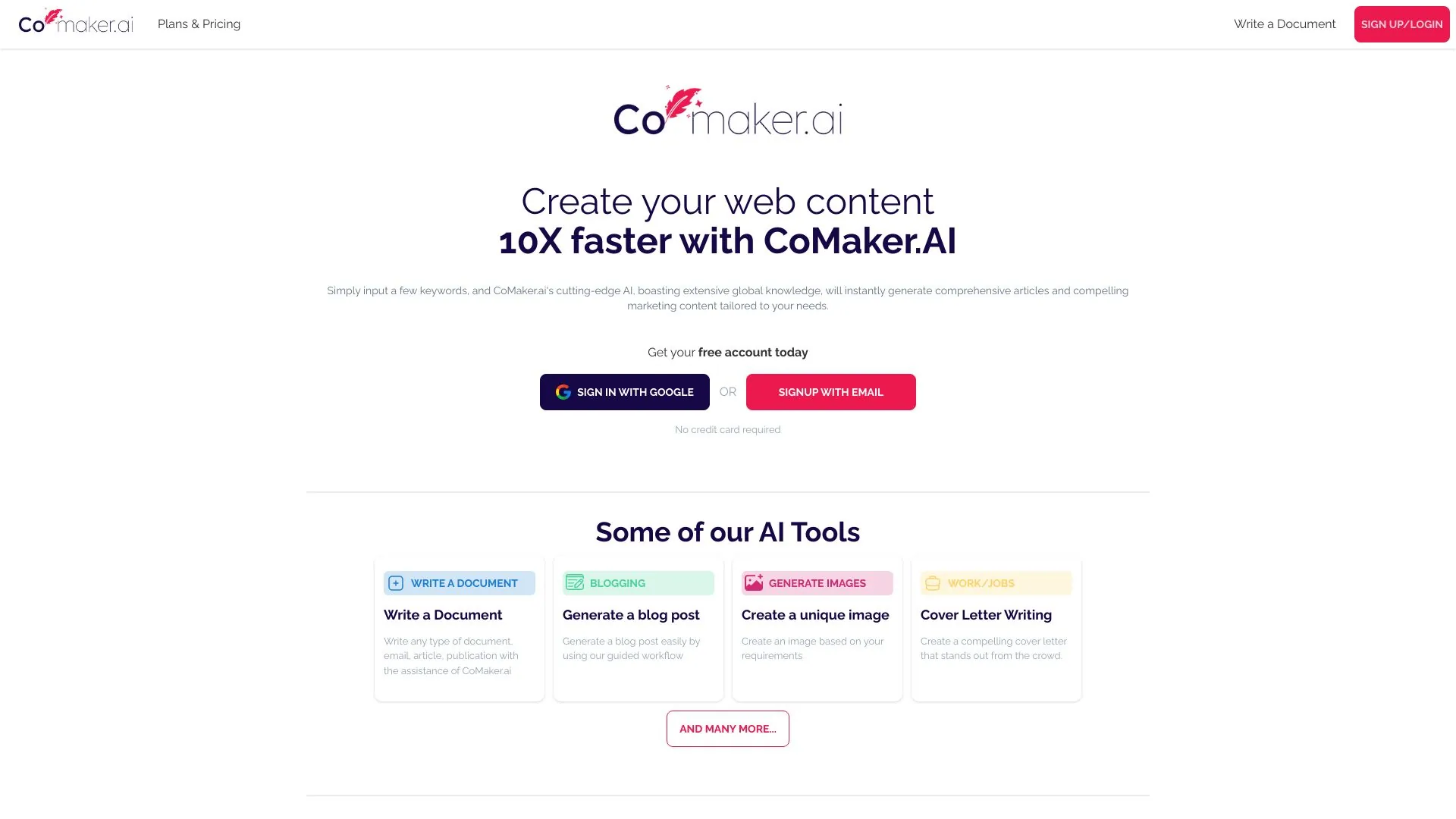 CoMaker.ai screenshot
