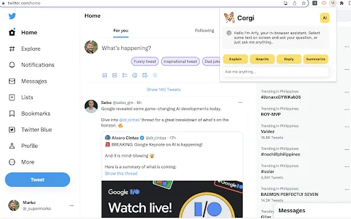 CorgiAI screenshot