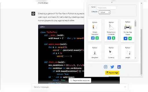 ProjectGPT Project Starter screenshot