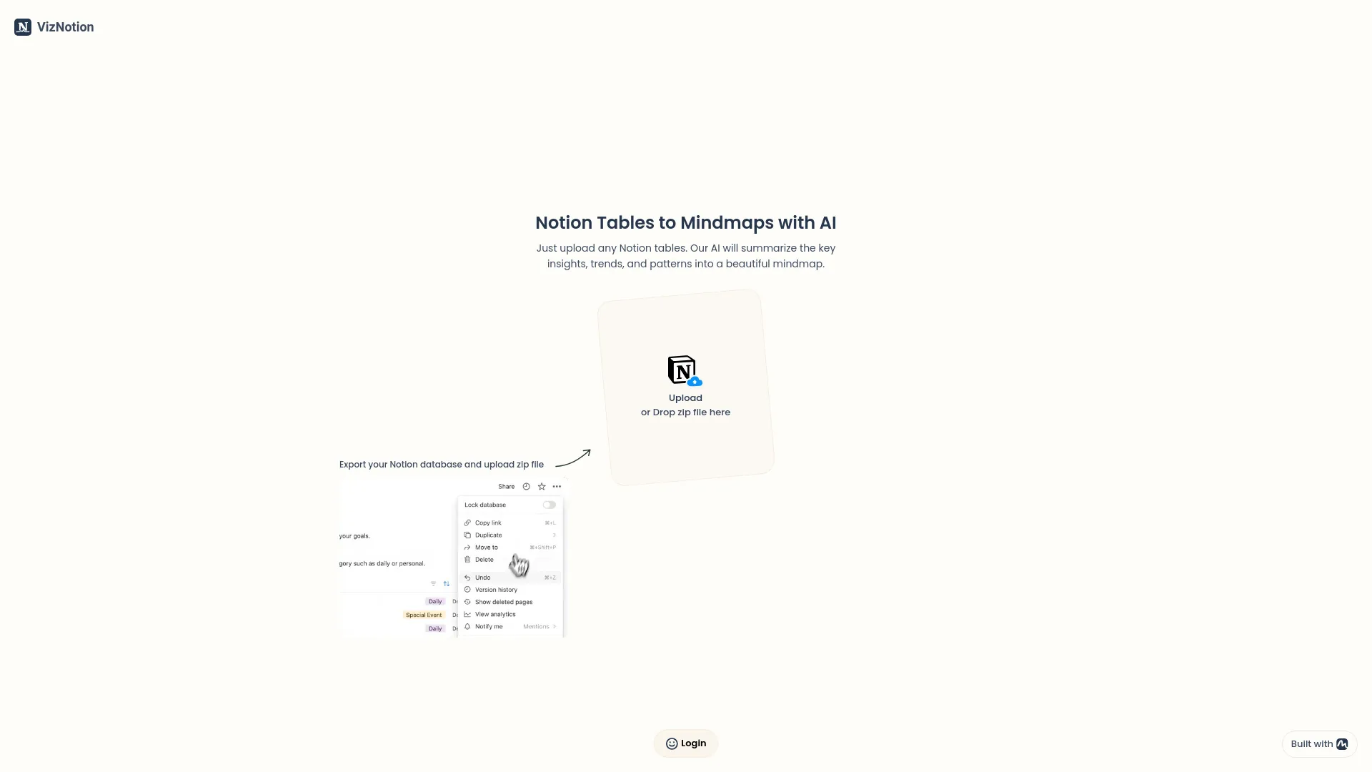 Notion Tables to Mindmaps AI screenshot