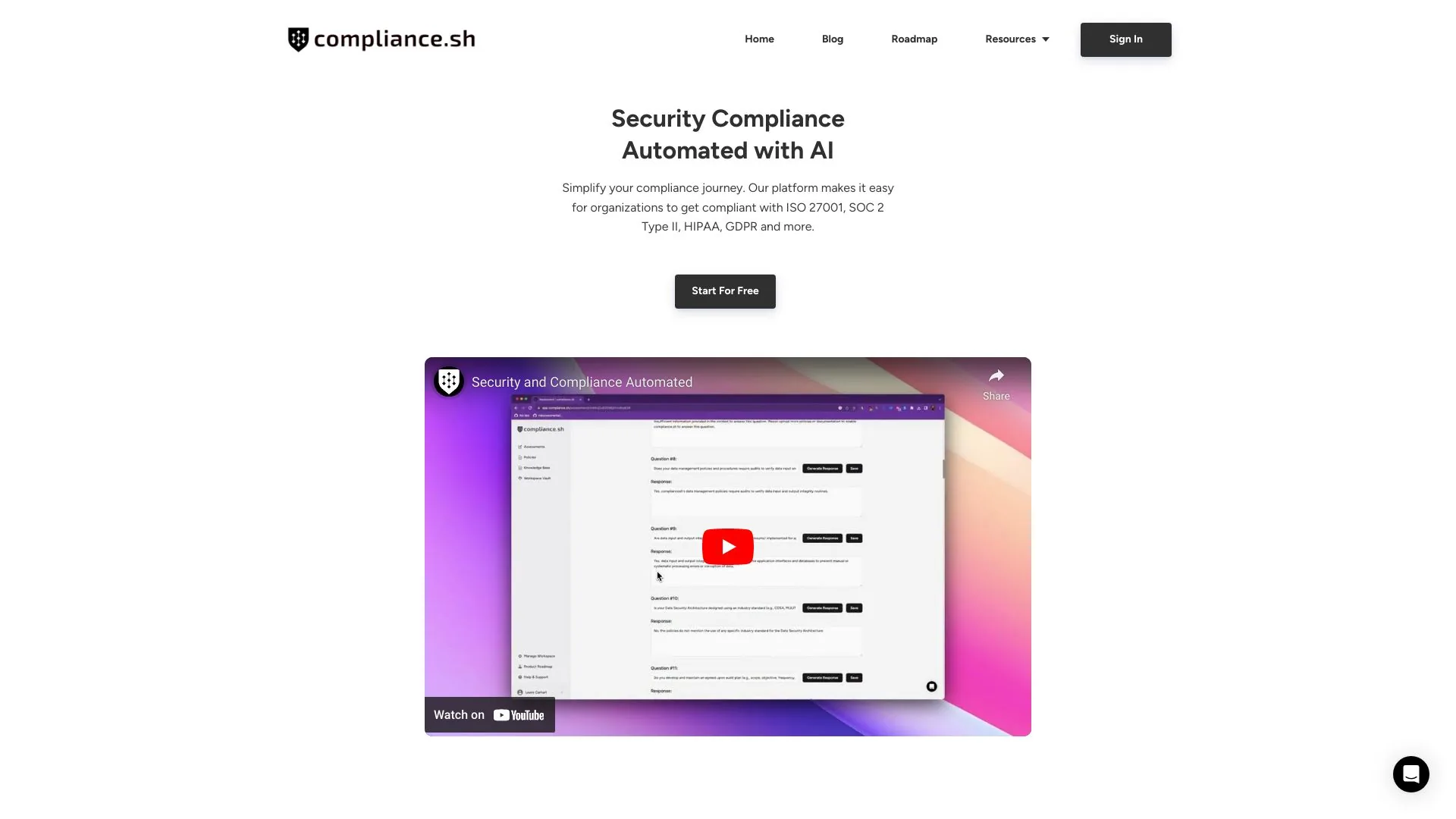 compliance.sh screenshot