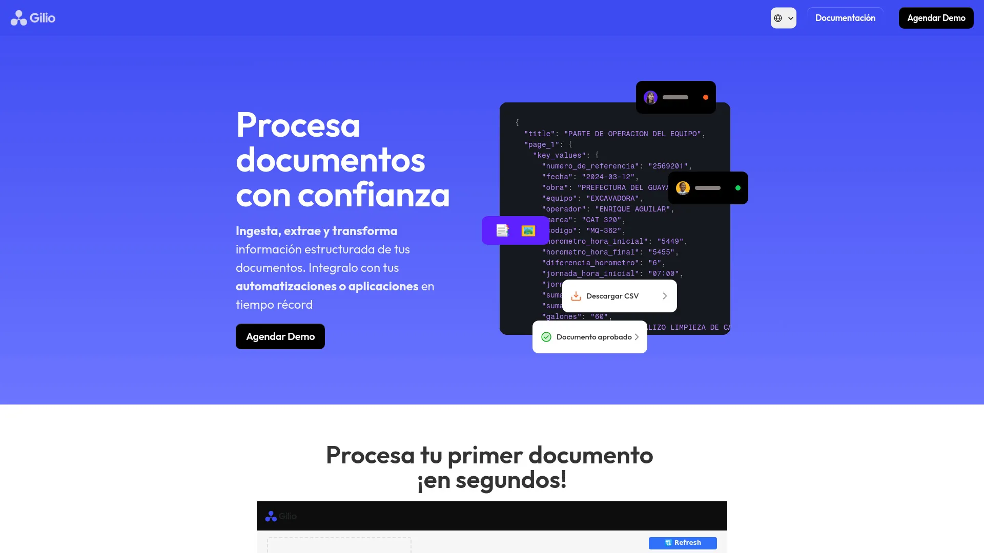 Gilio API screenshot