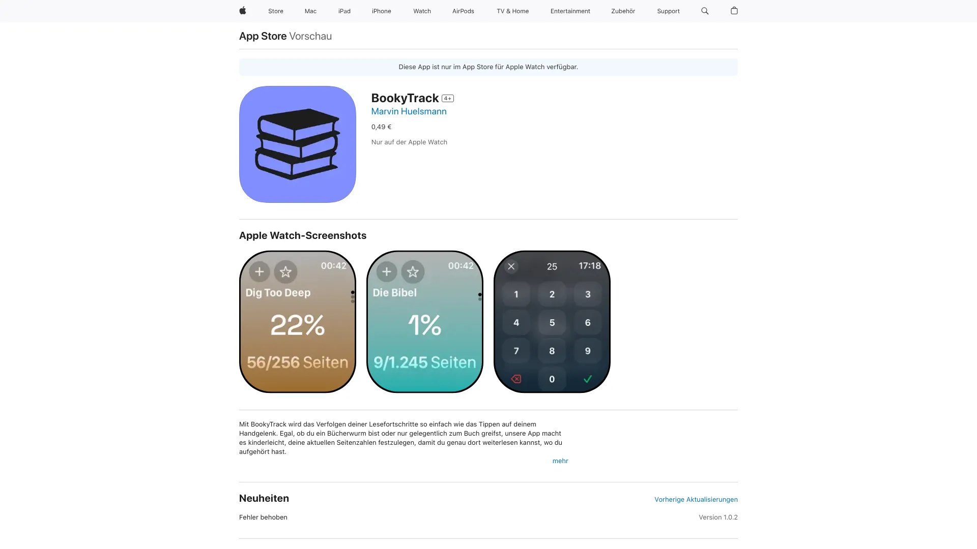 BookyTrack screenshot