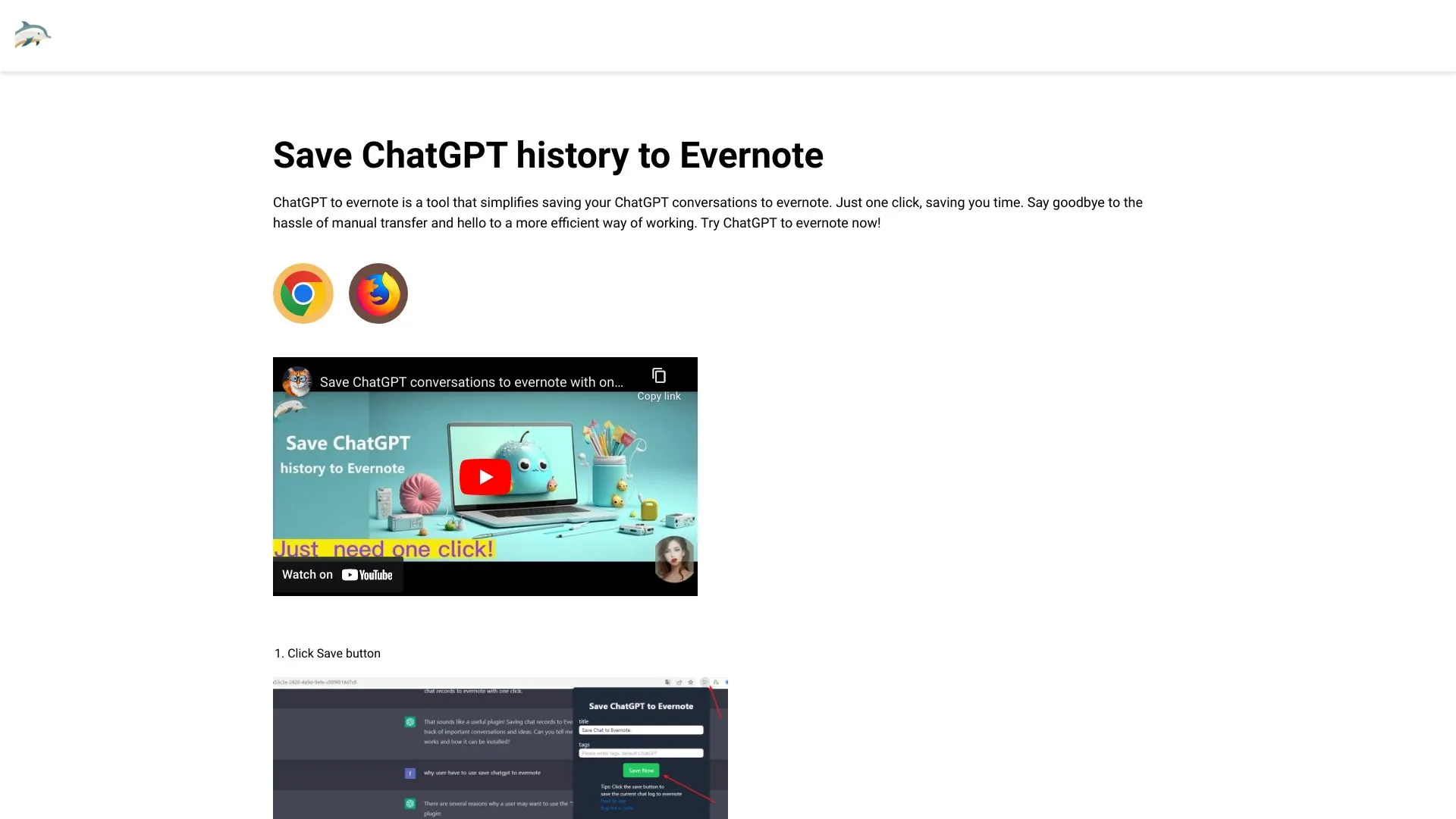 ChatGPT to Evernote screenshot