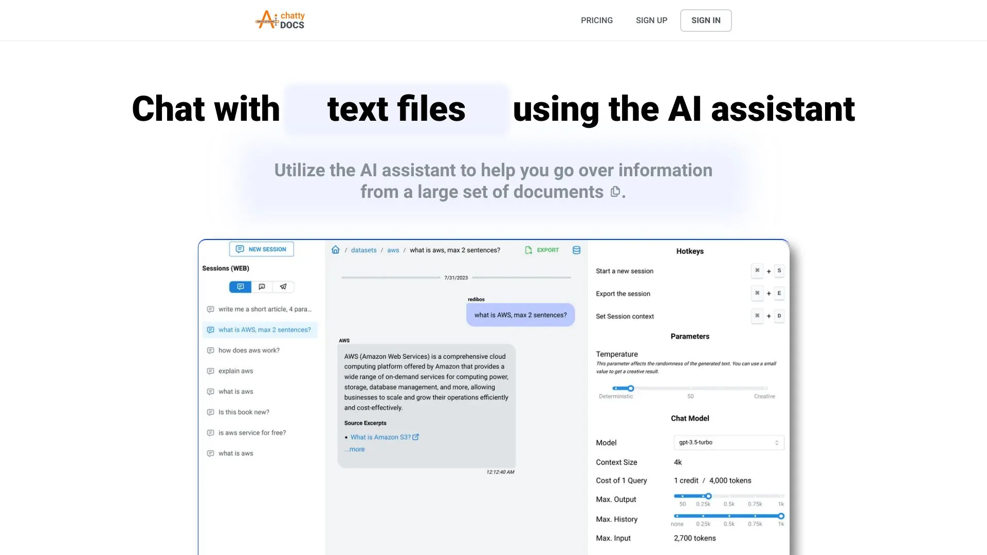ChattyDocs: AI assistant for your files screenshot