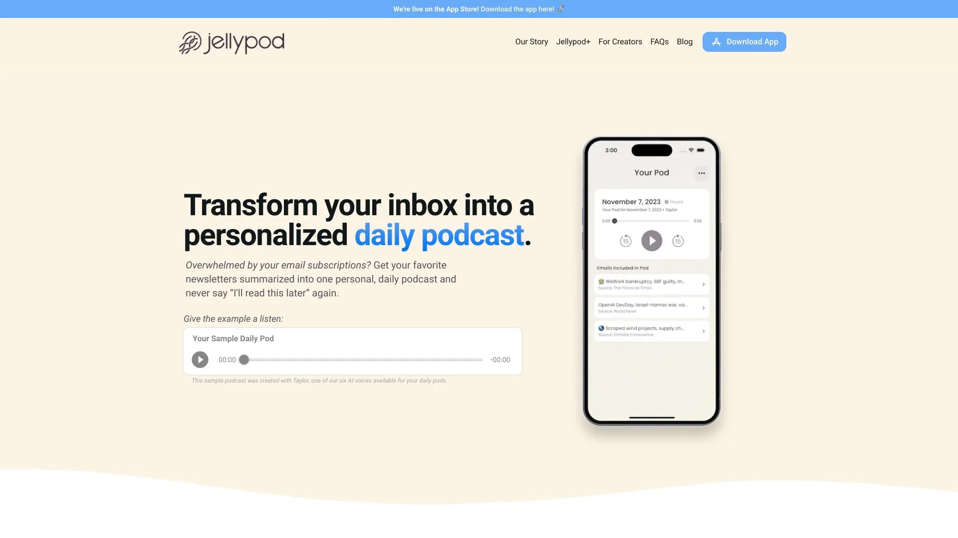 Jellypod screenshot