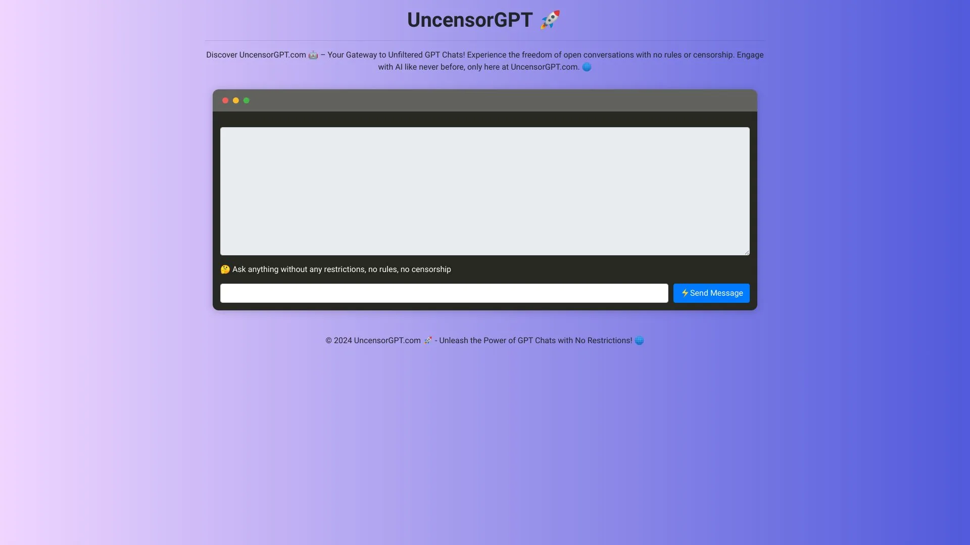 UncensorGPT.com screenshot
