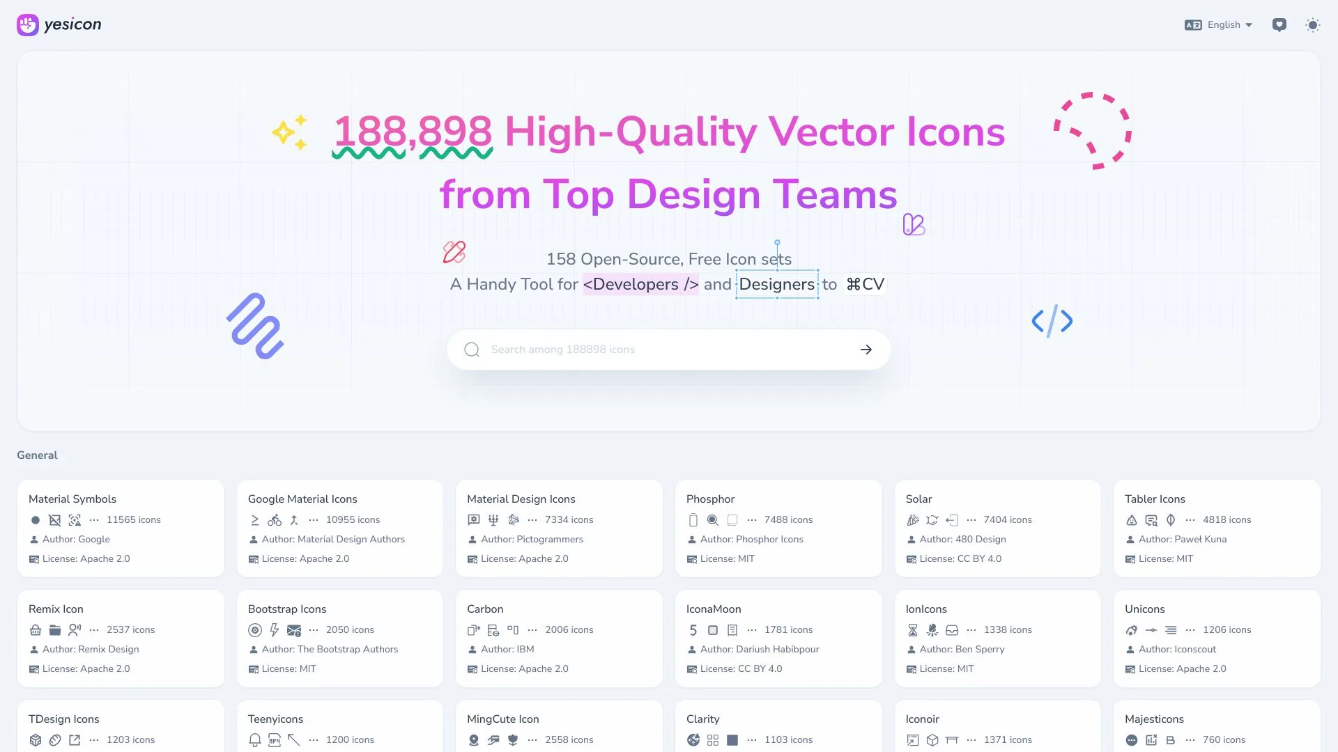Yesicon screenshot