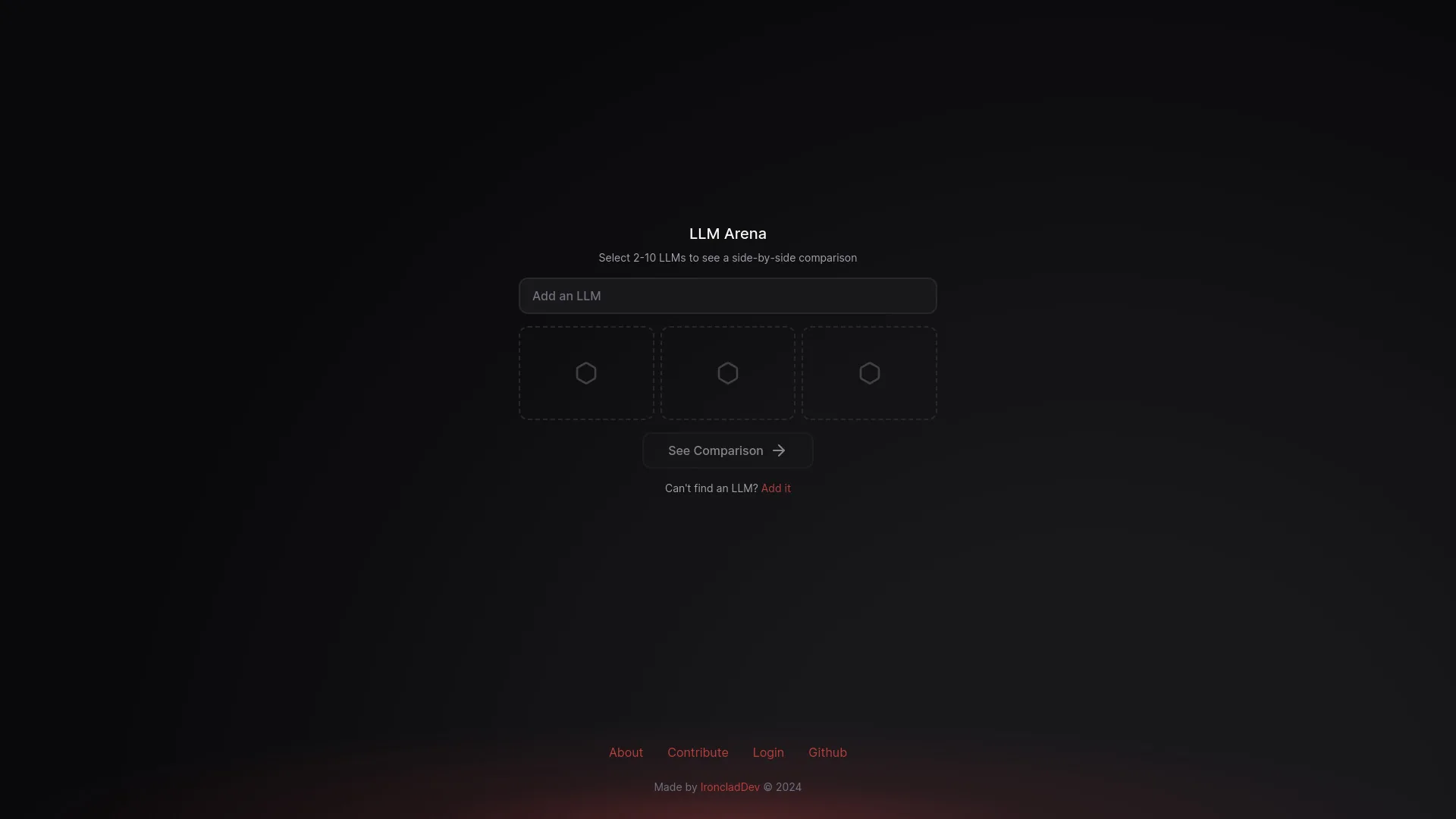 LLM Arena screenshot
