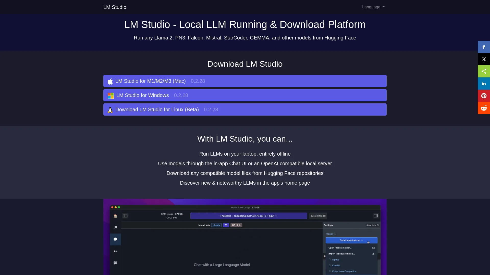 LM Studio screenshot