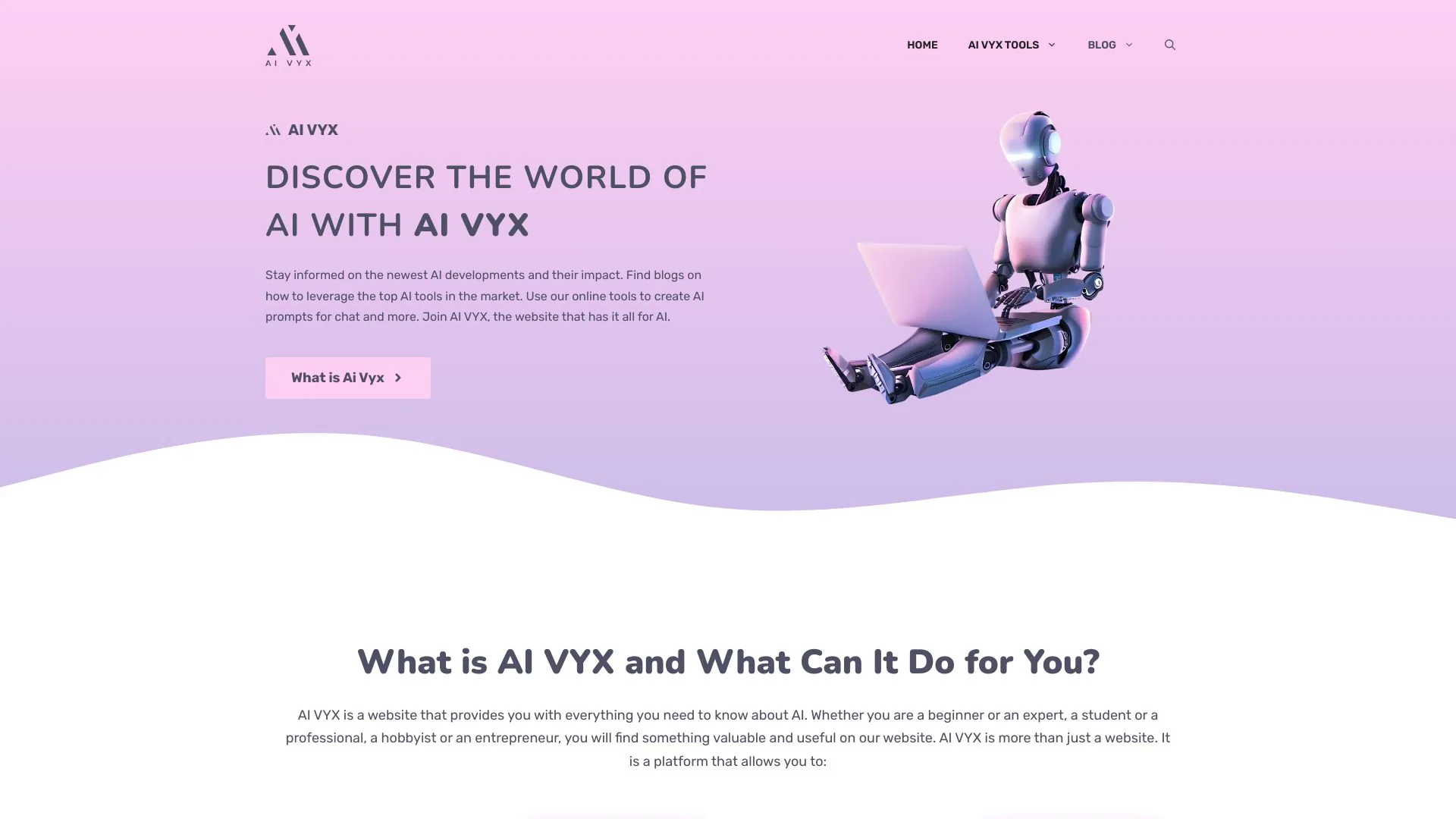 AI VYX screenshot