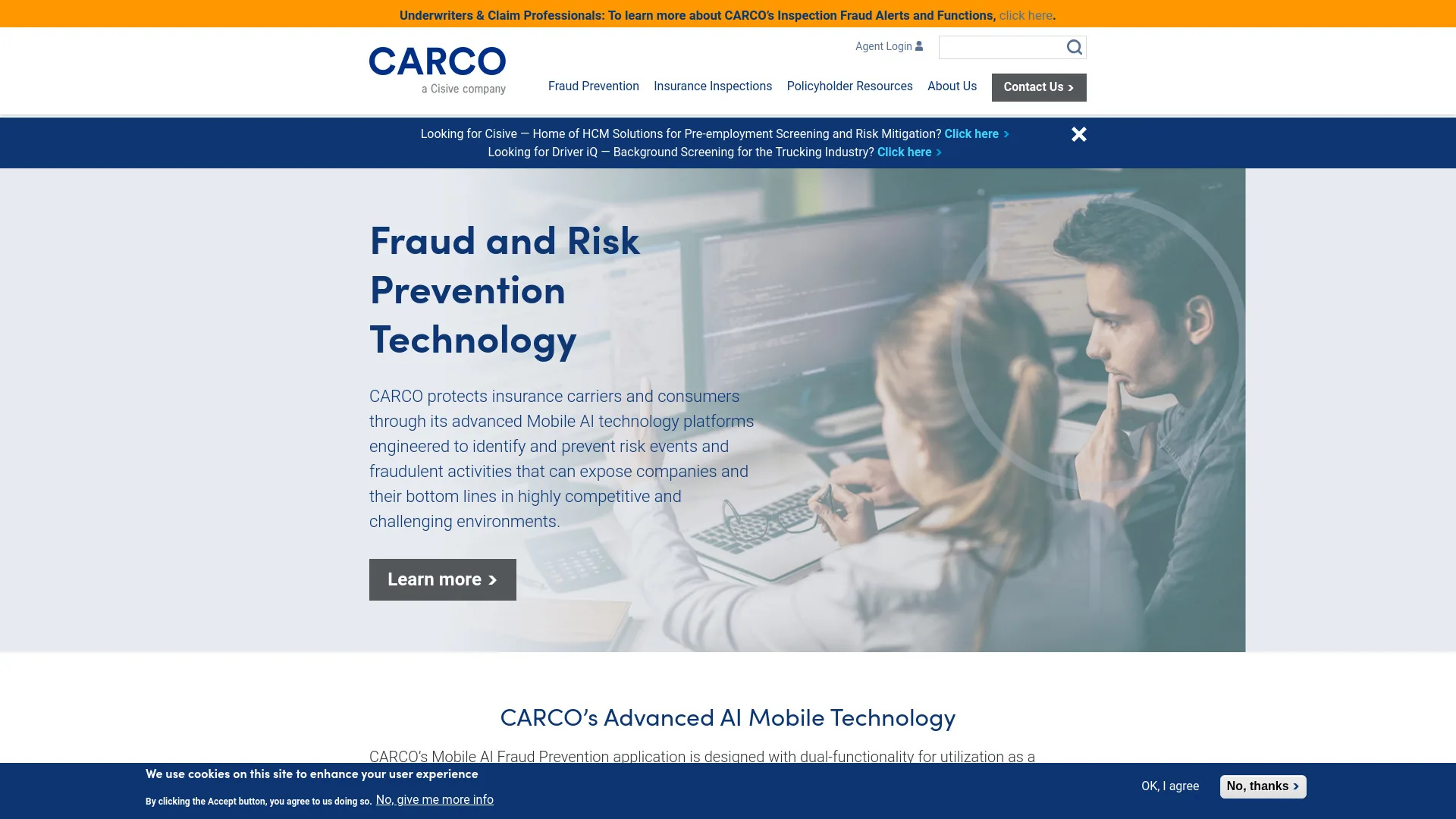 CARCO Fraud and Risk Prevention Technology screenshot