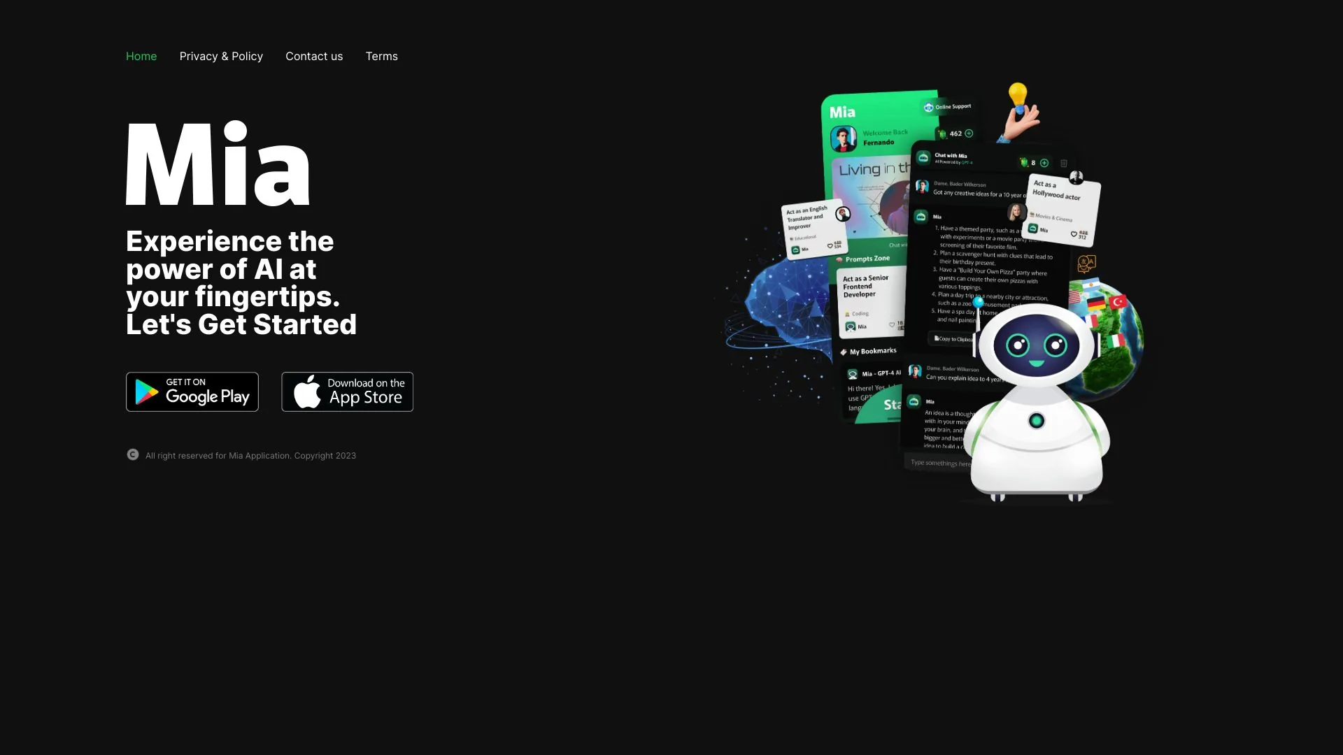 Mia App screenshot