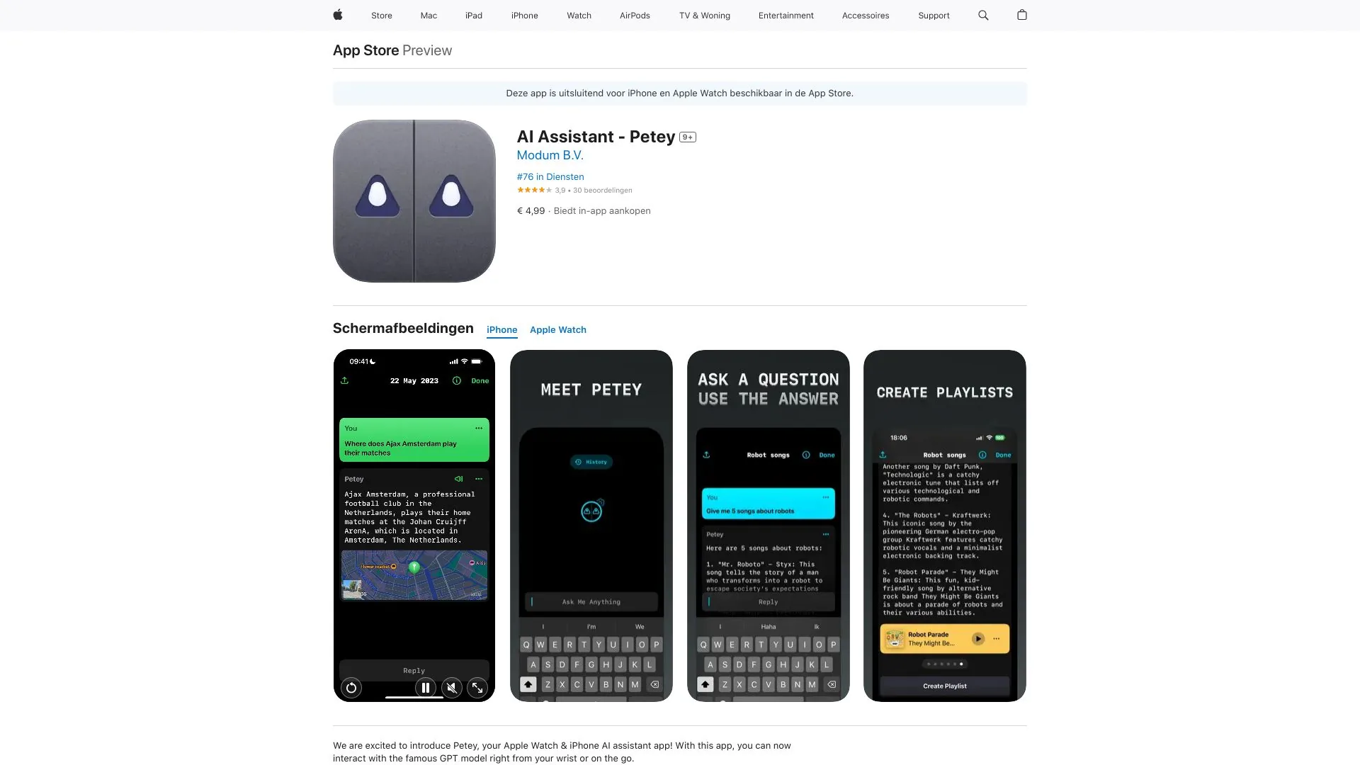 watchGPT screenshot
