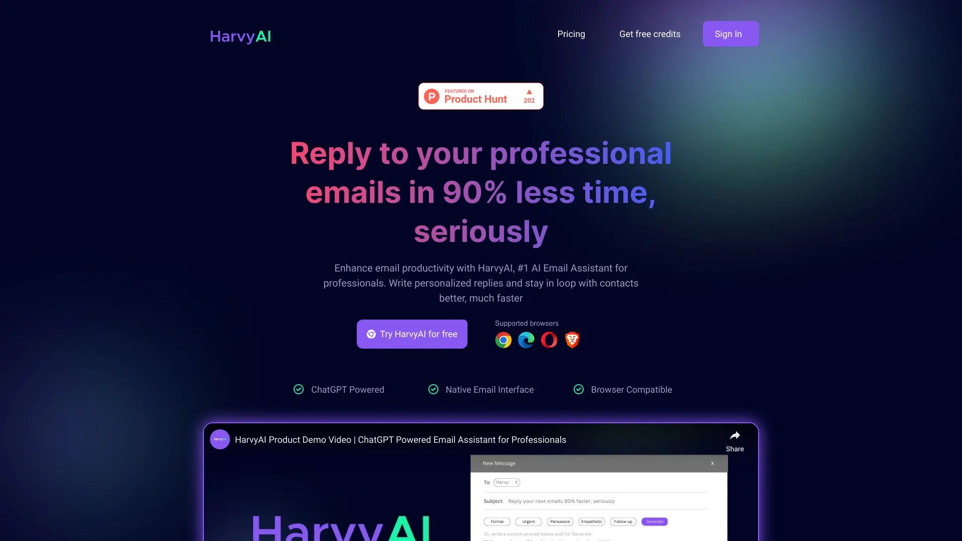 HarvyAI screenshot