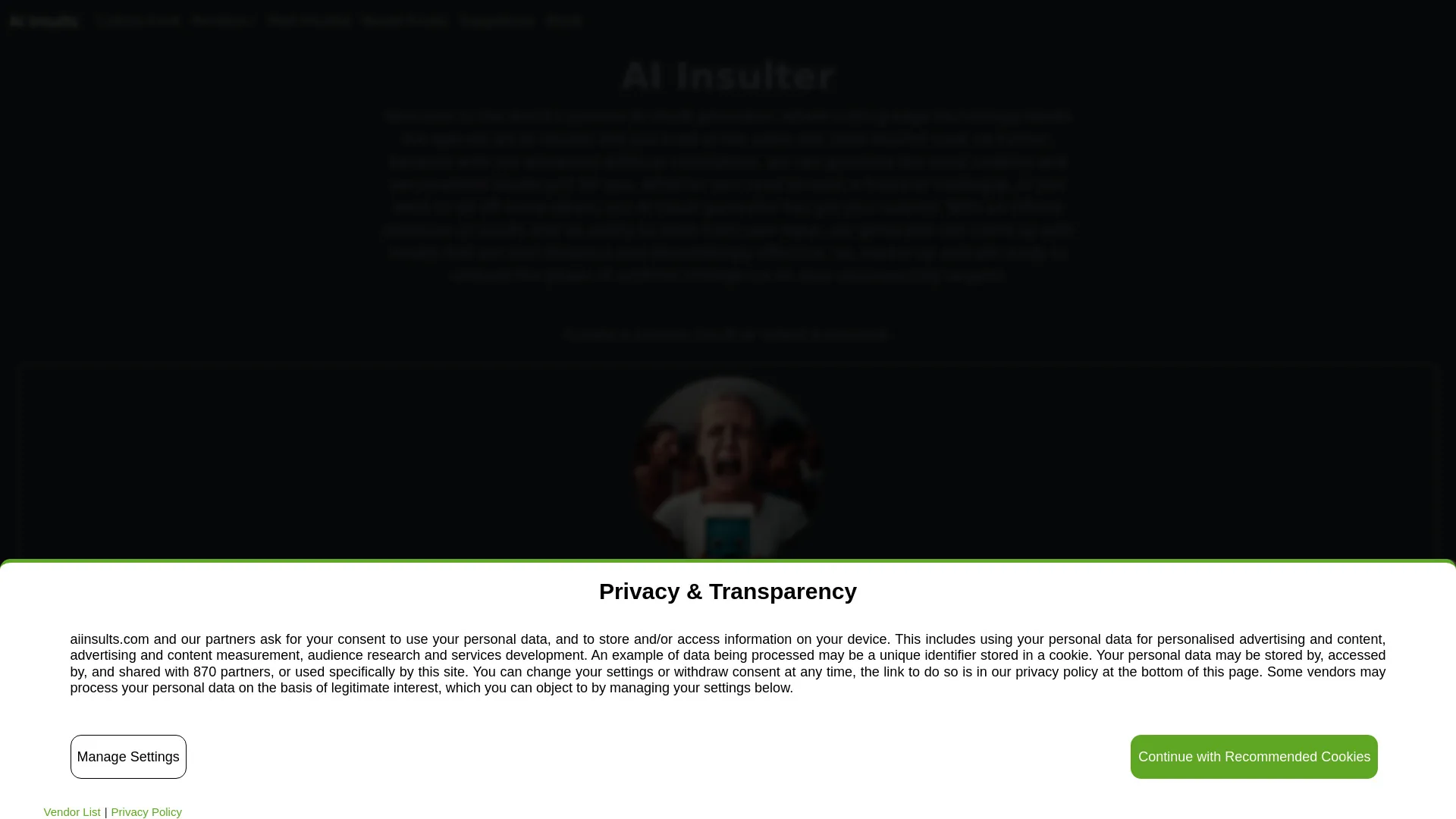 AI Insult Generator screenshot