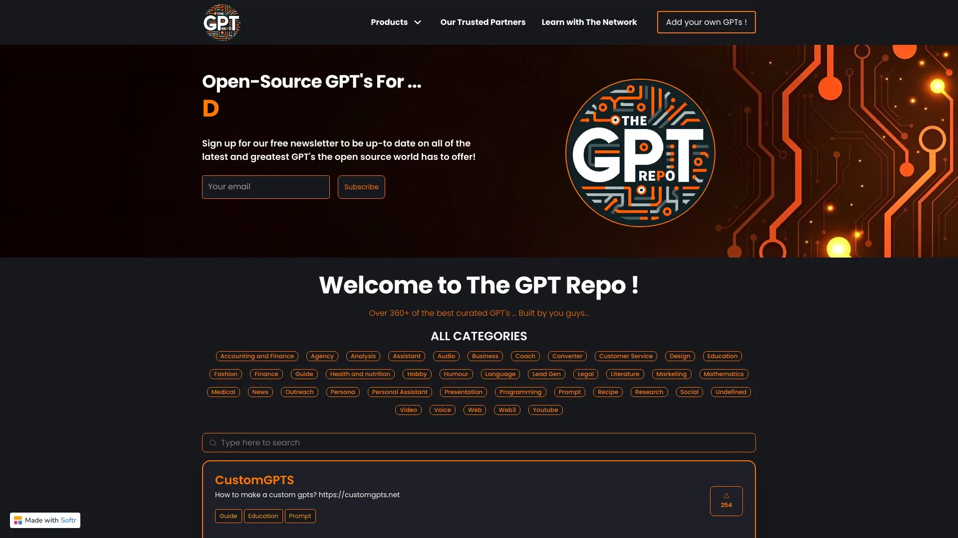 TheGPTRepo screenshot