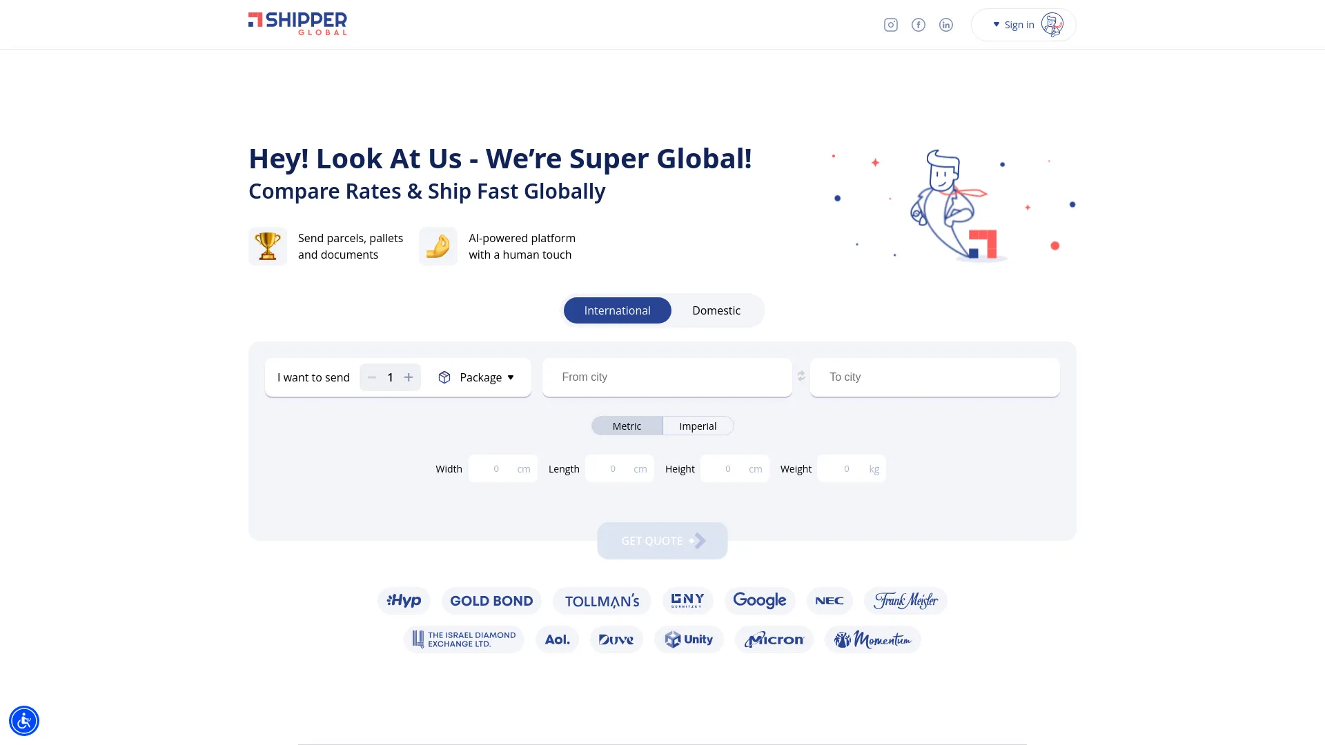 Shipper Global screenshot