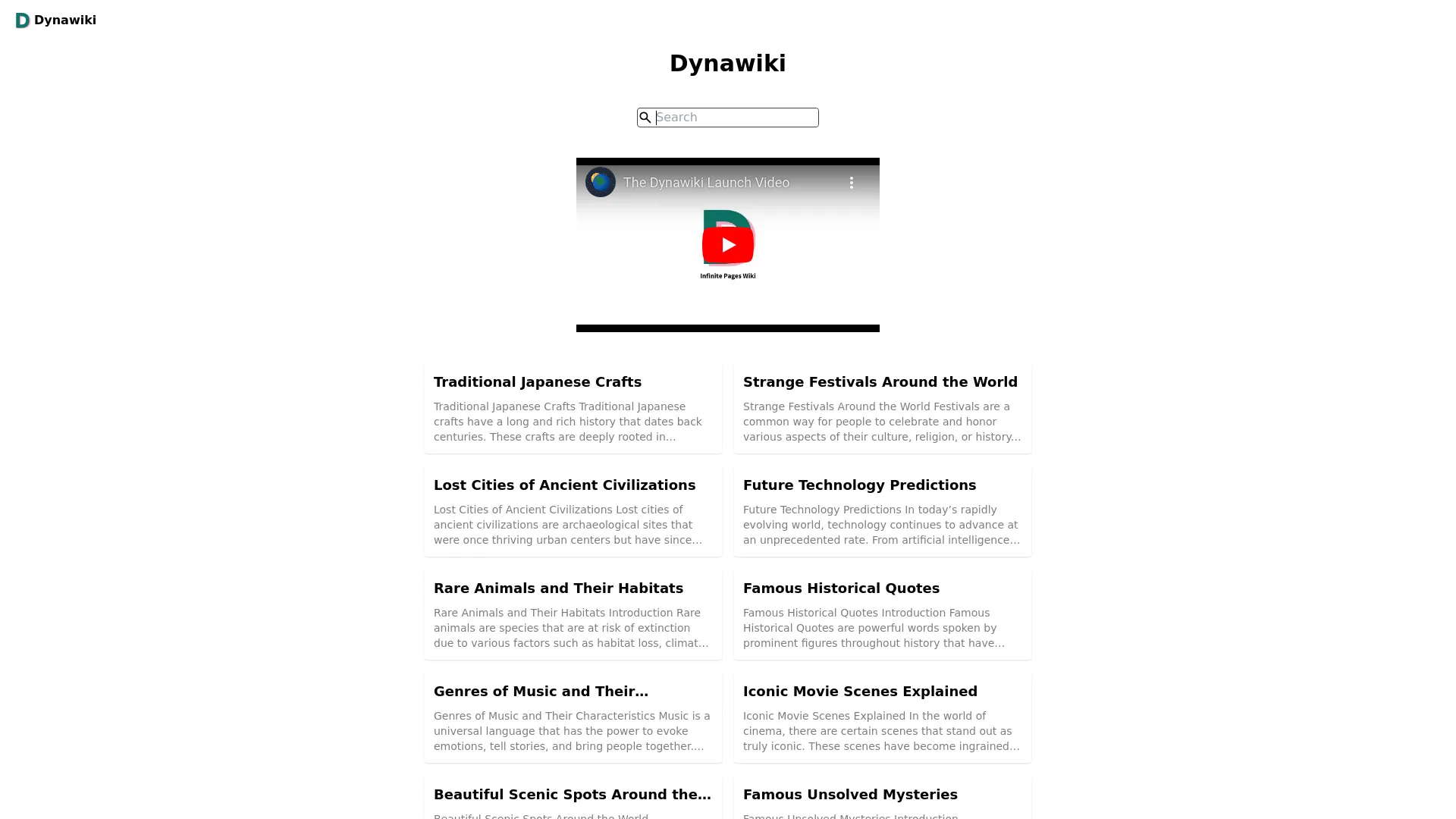 Dynawiki screenshot