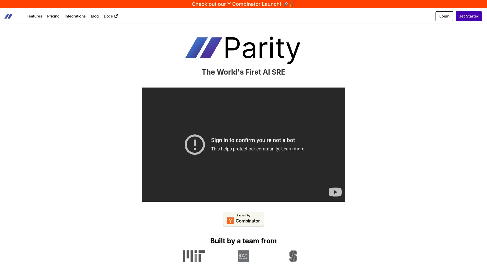 Parity screenshot