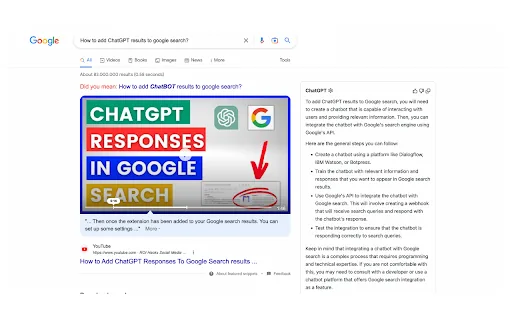 ChatGPT Extension screenshot