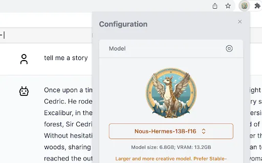 WebextLLM screenshot