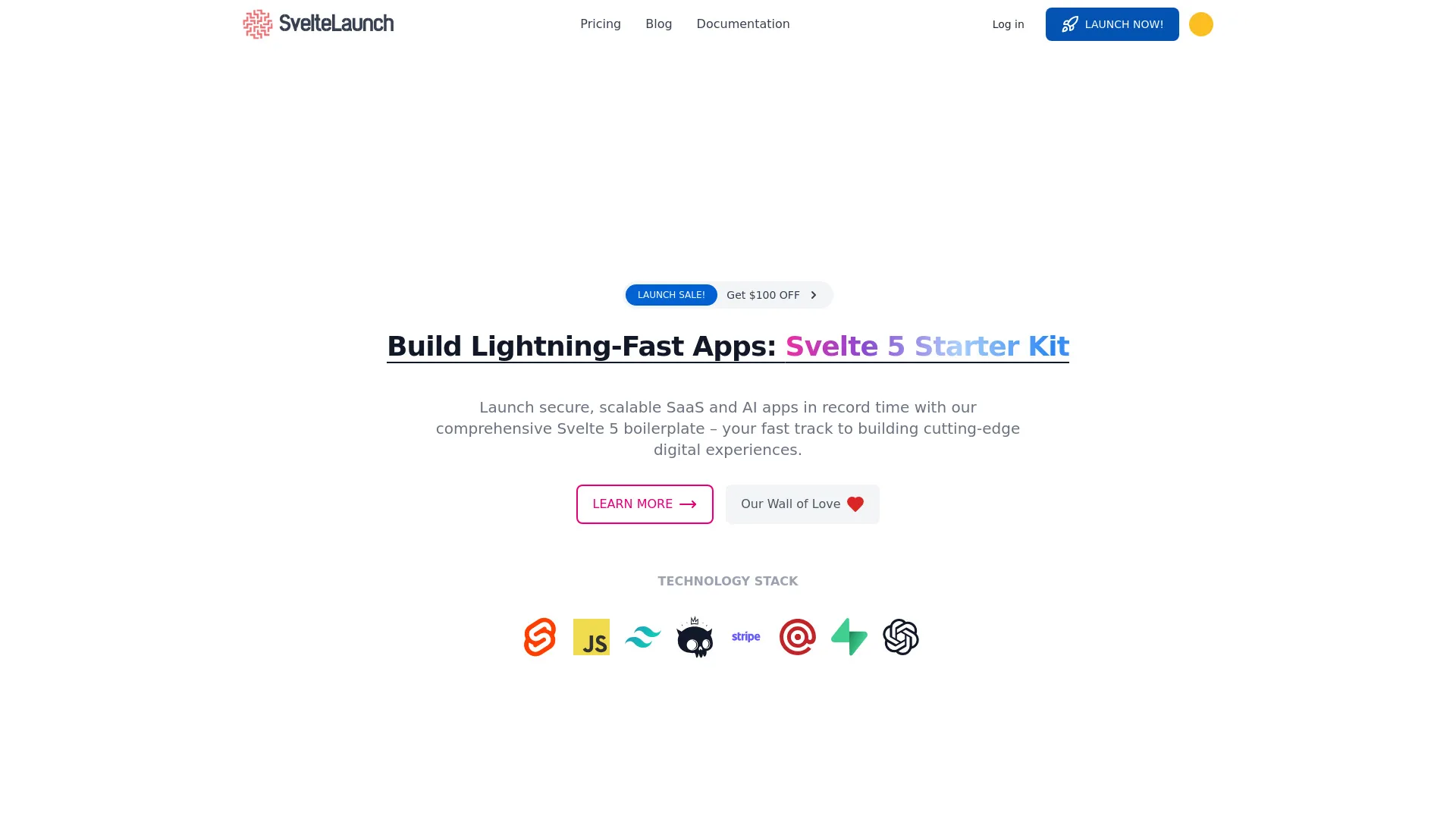 SvelteLaunch screenshot