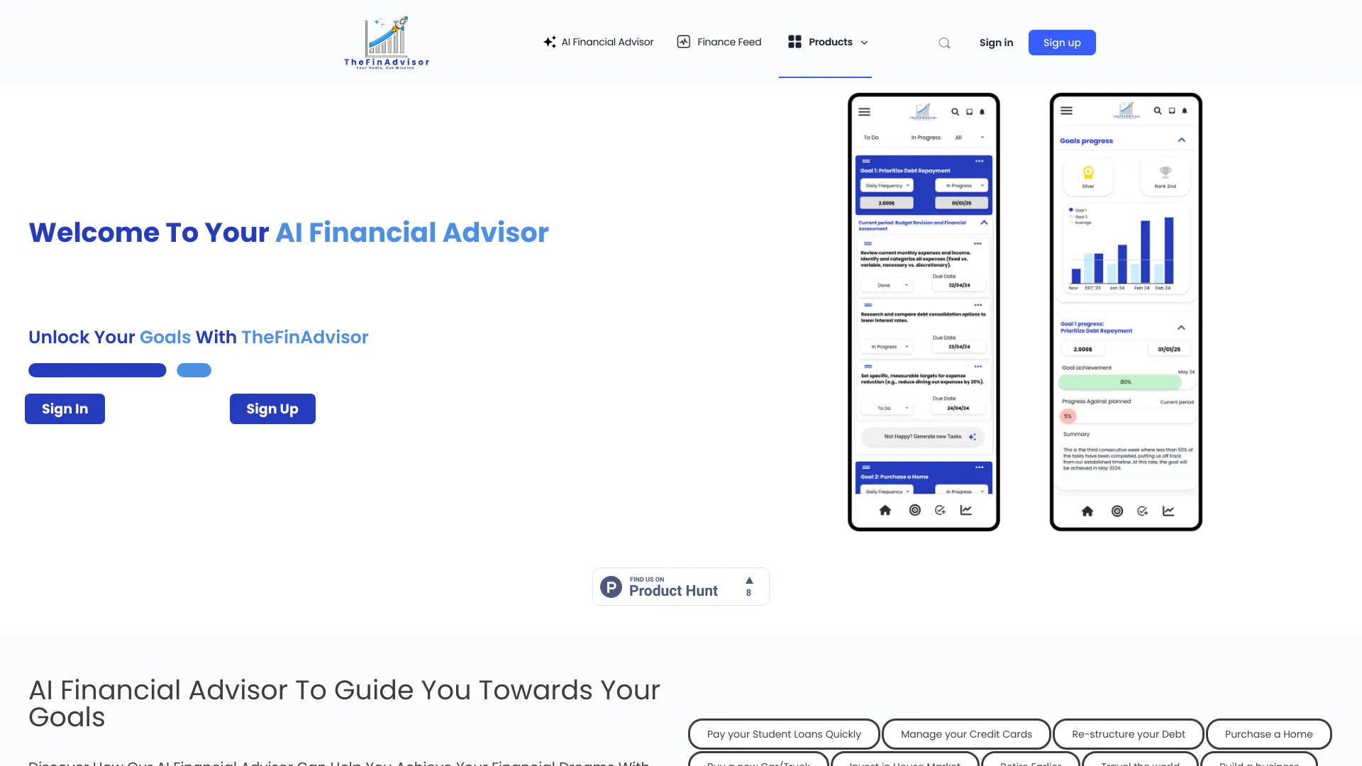 TheFinAdvisor screenshot