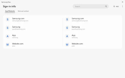 Samsung Pass screenshot