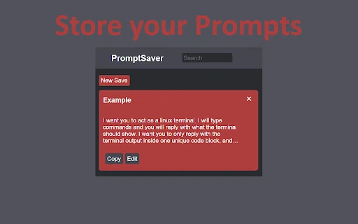 PromptSaver screenshot