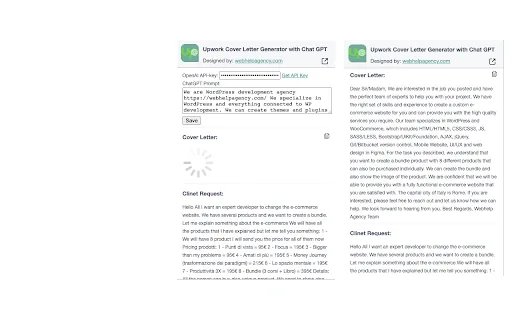 Upwork Job Description Extension screenshot