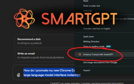 SmartGPT Prompt Enhancer screenshot
