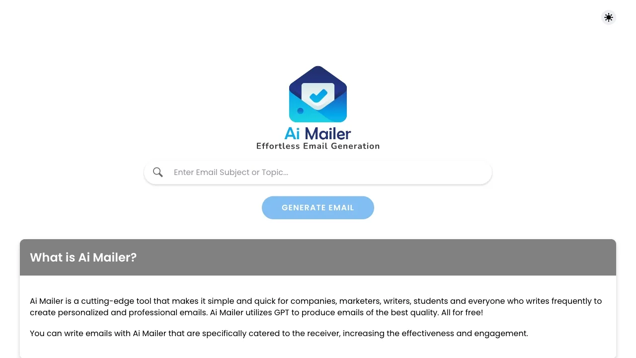 AI Mailer screenshot