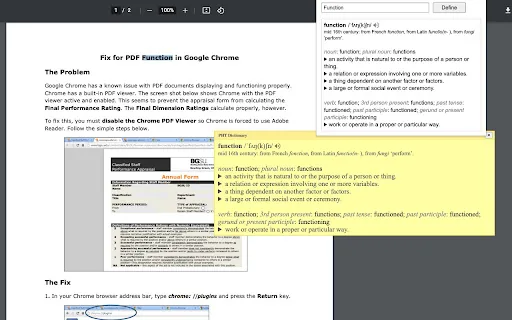 Word Definition Extension screenshot