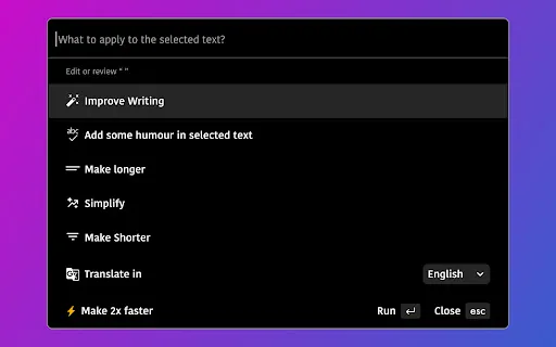 ChatGPT Chrome Extension screenshot