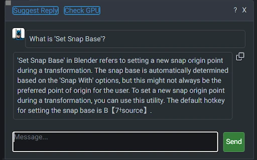 Blender AI Assistant screenshot