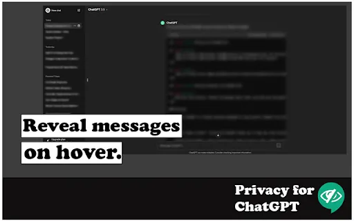 Privacy for ChatGPT screenshot