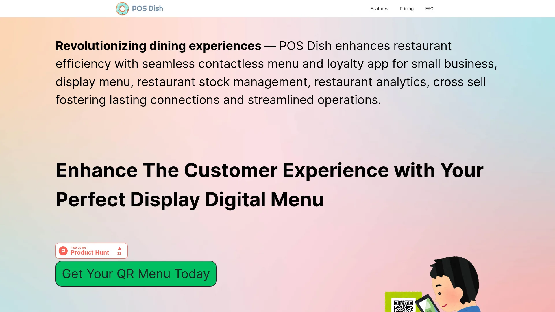 POS Dish Barcode Menu screenshot