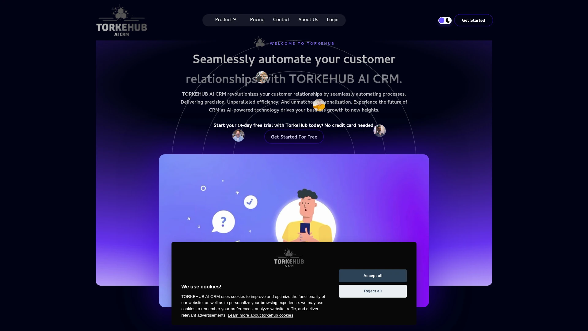 TorkeHub AI CRM screenshot